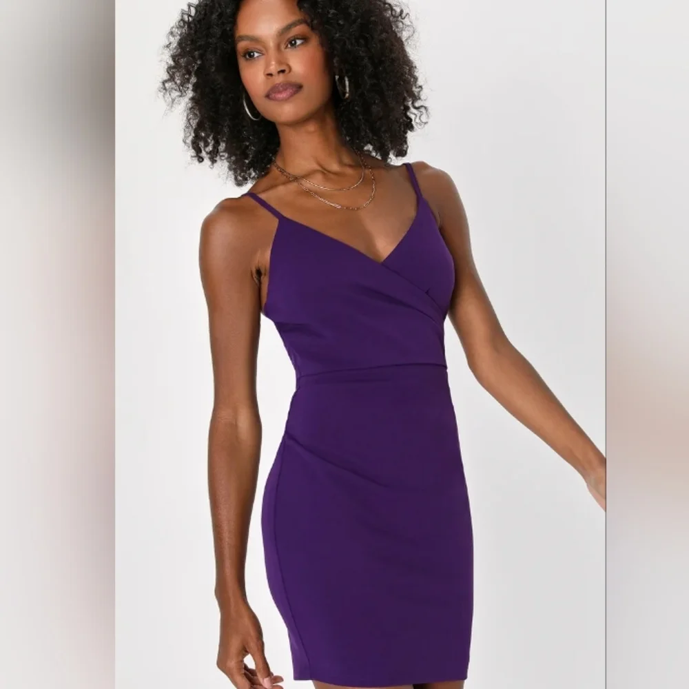 LULUS feeling flattered purple bodycon dress